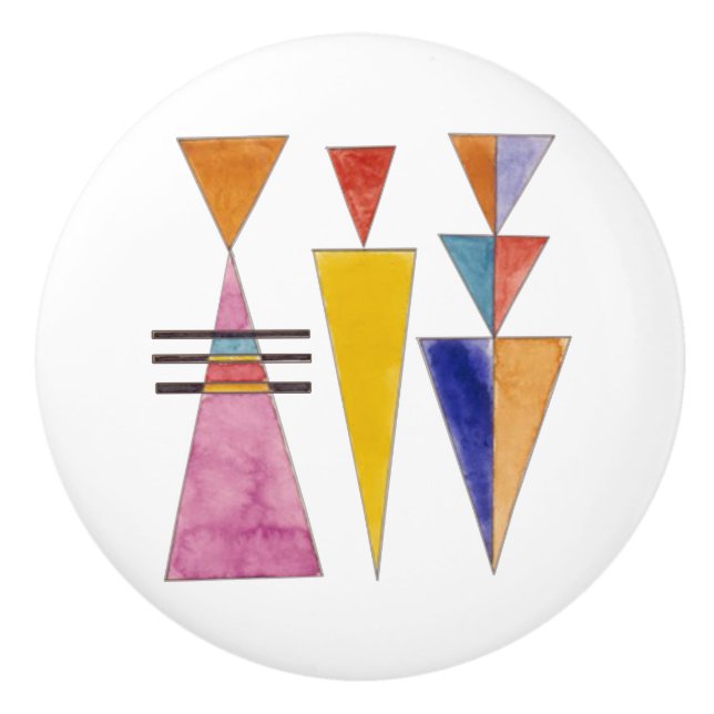 Pomo De Cerámica Kandinsky, acuarela, puerta de esbozo de Kiev (Anverso)