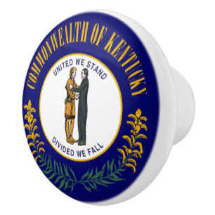 Pomo De Cerámica Kentucky: Commonwealth Bluegrass Bandera del estad