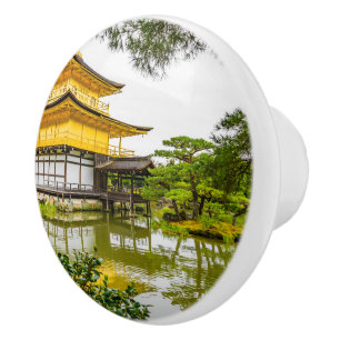 Pomo De Cerámica Kinkaku-ji, el pabellón dorado, Kioto