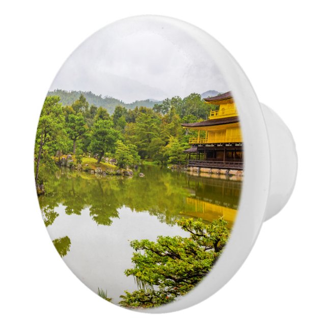 Pomo De Cerámica Kinkaku-ji O Pabellón Y Estanques De Oro, Kioto (Derecha)