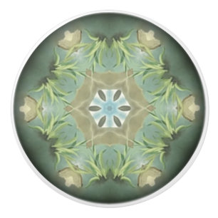 Pomo De Cerámica Kitchen Gabinete Knob/Kal Tuscan Knob Green 01