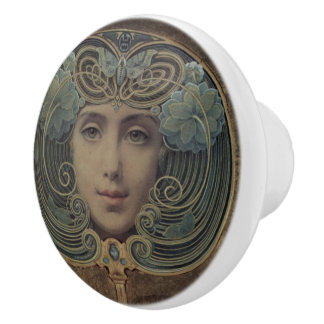 Pomo De Cerámica Knob cerámico Art Nouveau