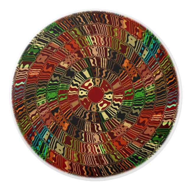 Pomo De Cerámica Knob cerámico de Swirl Suroeste (Anverso)