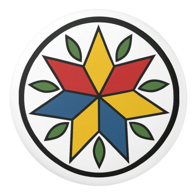 Pomo De Cerámica Knob de cerámica de Rótulo hex neerlandés Star Pen (Anverso)