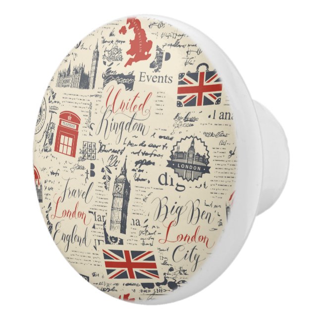 Pomo De Cerámica Knob de Londres (Derecha)