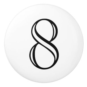 Pomo De Cerámica Knob de número de cerámica