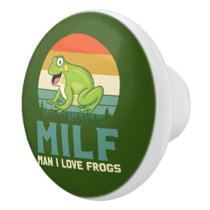 Pomo De Cerámica Knob de Ranas de Amor