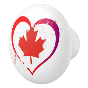 Pomo De Cerámica Knob del Día de Canadá