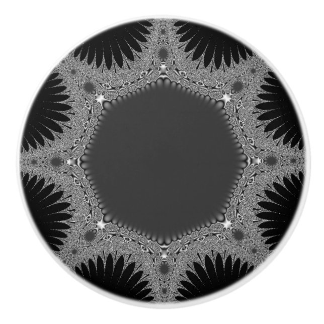 Pomo De Cerámica Knob Guay Fractal Fronds (Anverso)