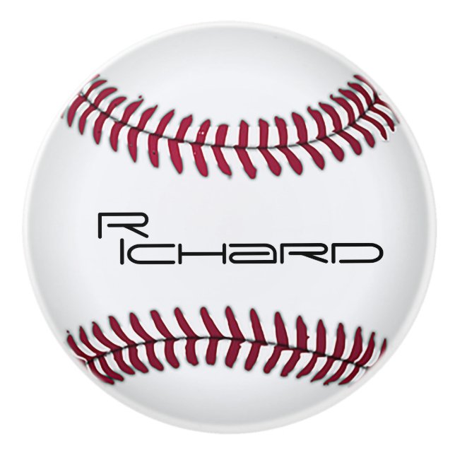 Pomo De Cerámica Knob personalizado de cerámica de béisbol (Anverso)
