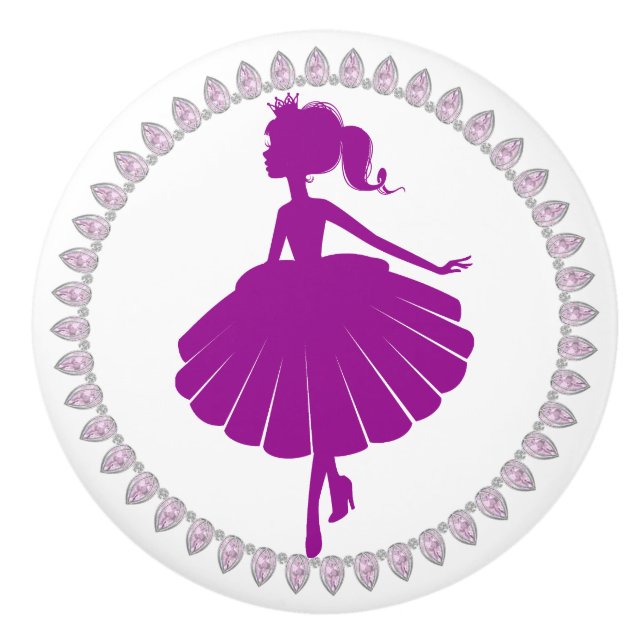 Pomo De Cerámica Knob Princess Drawer (Anverso)