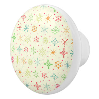 Pomo De Cerámica Knob Retro Stars