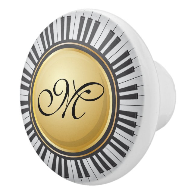 Pomo De Cerámica Knobs de música de piano (Derecha)