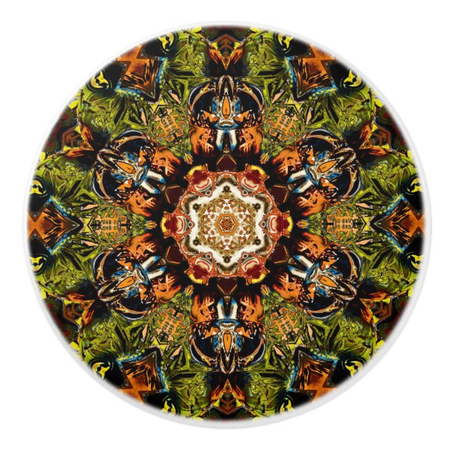 Pomo De Cerámica Knobs verde radiante (Anverso)