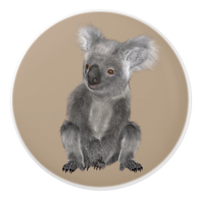 Pomo De Cerámica Koala Bear (Anverso)