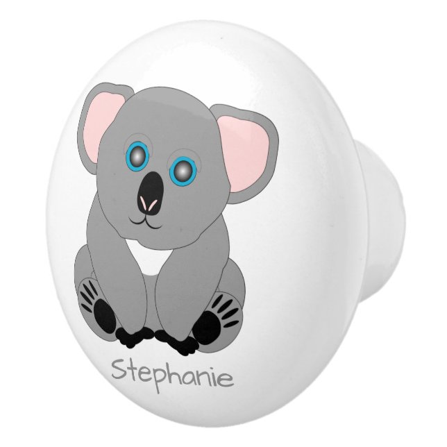 Pomo De Cerámica Koala Bear Design Personalised (Derecha)