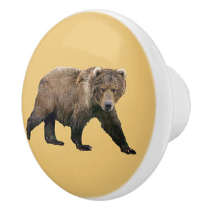 Pomo De Cerámica Kodiak Bear