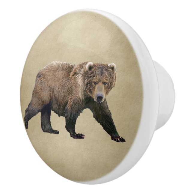 Pomo De Cerámica Kodiak Bear (Derecha)