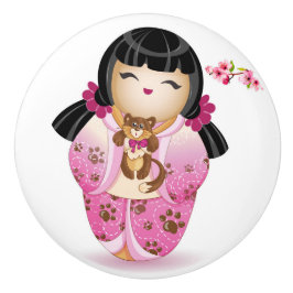 Pomo De Cerámica Kokeshi Doll Series Updates Knob Cerámico