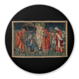 Pomo De Cerámica La adoración del Magi (por Edward Burne-Jones)