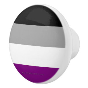 Pomo De Cerámica La bandera del orgullo asexual de SlipperyJoe haci