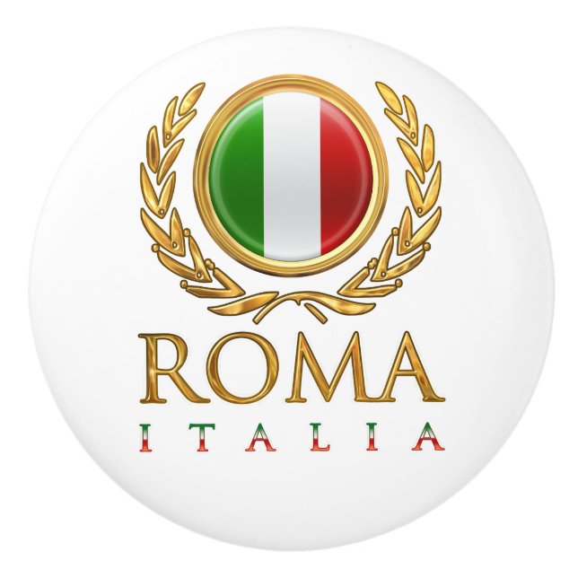Pomo De Cerámica La bandera italiana (Anverso)