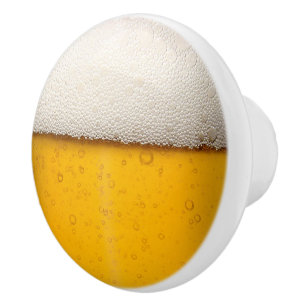 Pomo De Cerámica La cerveza burbujea modelo del fondo