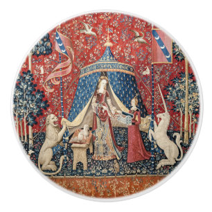 Pomo De Cerámica La Dama y el Unicornio, a mi único deseo