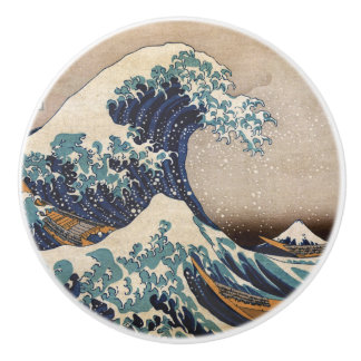 Pomo De Cerámica La gran ola de Kanagawa