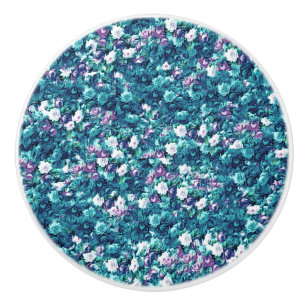 Pomo De Cerámica La lavanda color de rosa gótica del vintage se