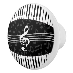 Pomo De Cerámica La música elegante observa llaves del Clef agudo