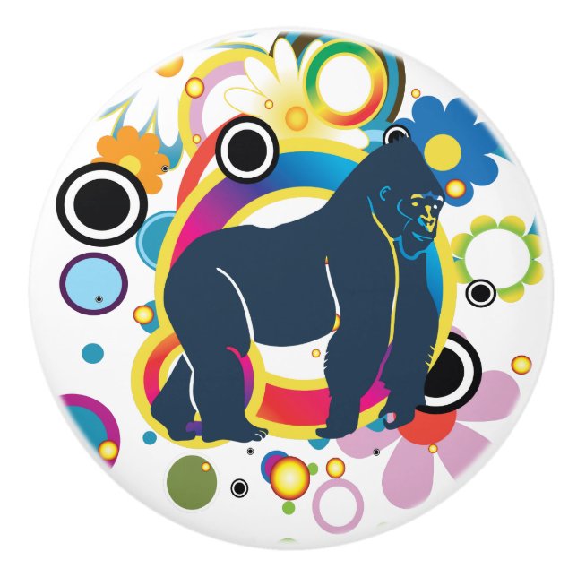 Pomo De Cerámica La pilla de la cerámica del gorila (Anverso)