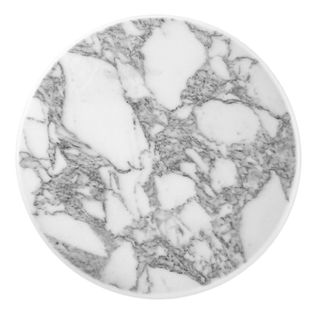 Pomo De Cerámica La puerta de mármol de piedra blanca elegante y el (Anverso)