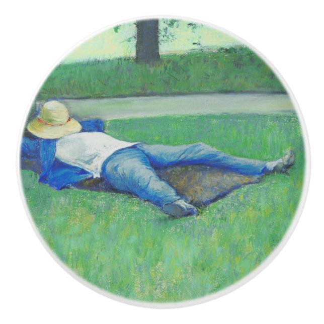 Pomo De Cerámica La Siesta (de Gustave Caillebotte) (Anverso)