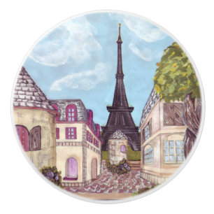 Pomo De Cerámica La torre Eiffel de París inspiró el botón del
