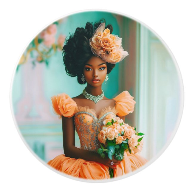 Pomo De Cerámica Lady Lavina Ceramic Knob (Anverso)