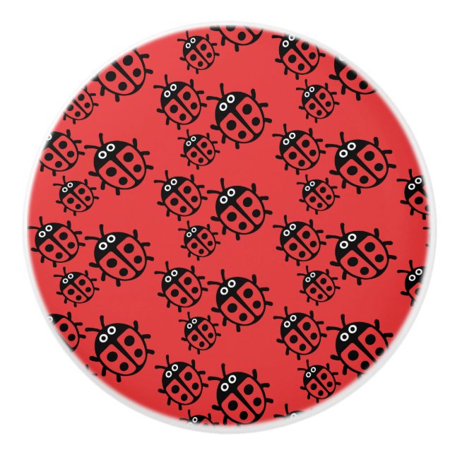 Pomo De Cerámica ladybird y Ladybug (Anverso)