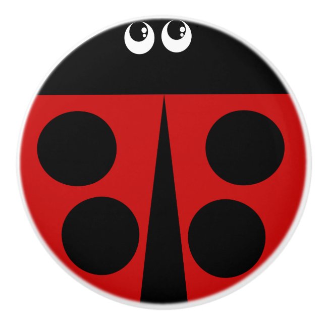 Pomo De Cerámica Ladybug (Anverso)