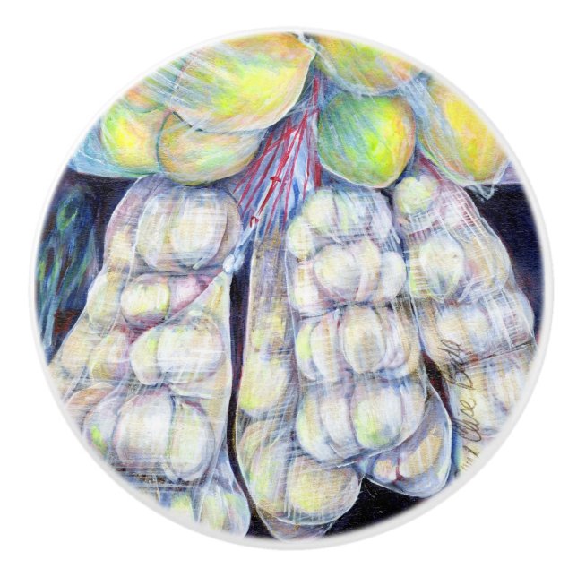 Pomo De Cerámica Las maravillas de los mercados occidentales, Singa (Anverso)