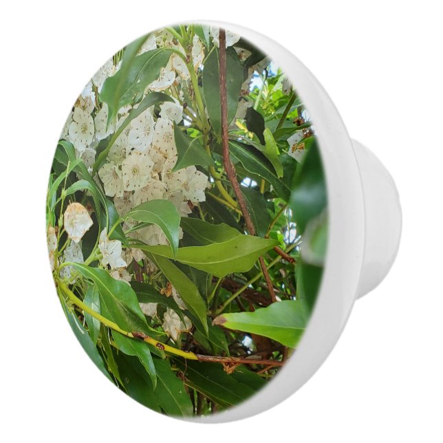 Pomo De Cerámica Laurel de Montaña Blanco (Derecha)