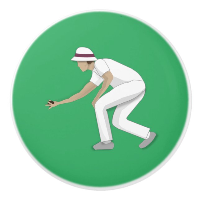 Pomo De Cerámica Lawn Bowls (Anverso)