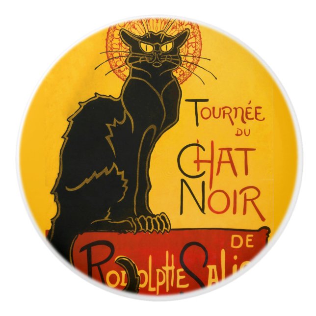 Pomo De Cerámica Le Chat Noir El Gato Negro (Anverso)