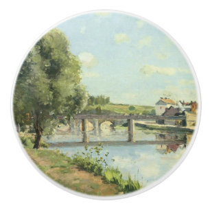 Pomo De Cerámica Le Pont Du Chemin De Fer Camille Pissarro