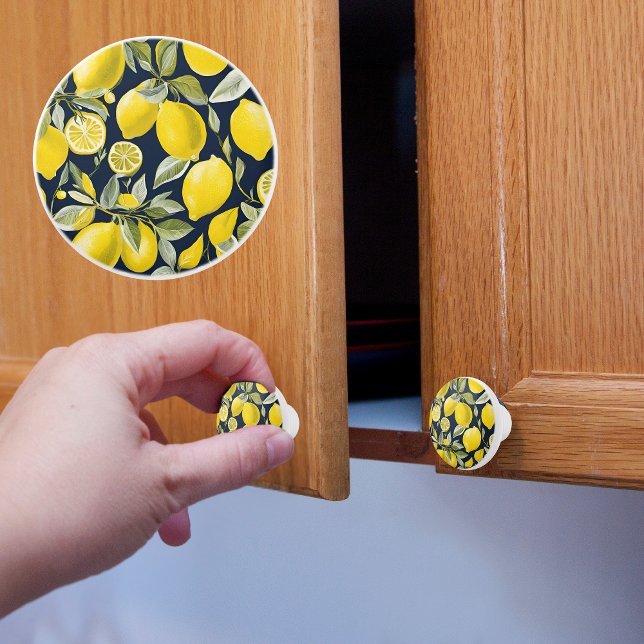 Pomo De Cerámica Lemones en azul (Subido por el creador)