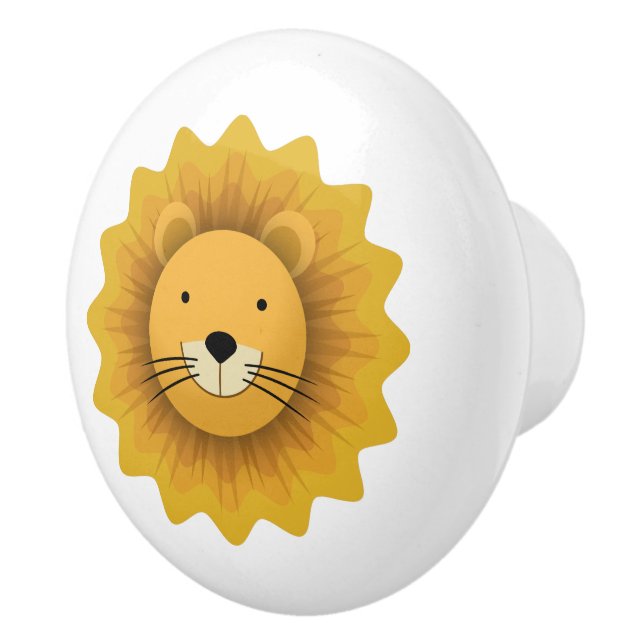 Pomo De Cerámica León (Derecha)