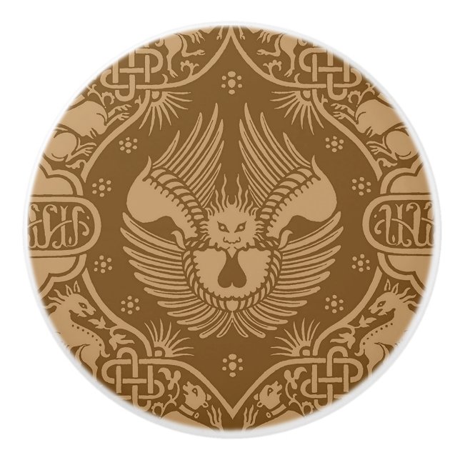 Pomo De Cerámica León alado medieval (Anverso)