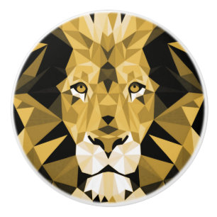 Pomo De Cerámica León de Brown