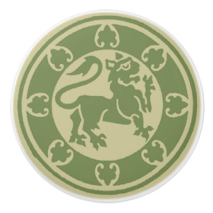 Pomo De Cerámica León medieval