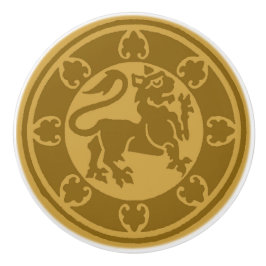 Pomo De Cerámica León medieval