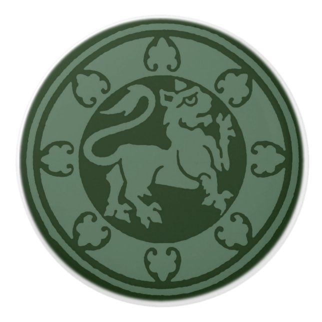 Pomo De Cerámica León medieval (Anverso)